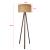 Lampa de podea Newport 140 cm 1 x E27  mdf textil 20 W maro alb maro [lux.pro] HausGarden Leisure
