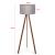 Lampa de podea Newport 140 cm 1 x E27  mdf textil 20 W maro gri [lux.pro] HausGarden Leisure