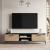 Comoda TV Lempaala 39x160x35cm cu 2 rafturi stejar/negru [en.casa] HausGarden Leisure