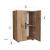 Dulap multifunctional Åsnes 74x49x32cm cu 2 rafturi stejar [en.casa] HausGarden Leisure