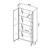 Vitrina PXSL-0155 Sakyla 180x80x35cm negru [en.casa] HausGarden Leisure