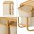Cos rufe Evenes 70,5x49,5x33cm, cu 3 saci bej [en.casa] HausGarden Leisure