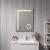 Oglinda baie Chambave 80x60x3cm argintiu cu LED [pro.tec] HausGarden Leisure