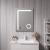 Oglinda baie Chambave 80x60x3cm argintiu cu LED [pro.tec] HausGarden Leisure