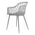 Set 2 scaune bucatarie Kangasniemi plastic gri deschis [en.casa] HausGarden Leisure