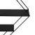 Raft romb de perete Polvijärvi 66x50x9cm metal negru [en.casa] HausGarden Leisure
