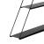 Raft piramida de perete Polvijärvi 59x70x9cm metal negru [en.casa] HausGarden Leisure