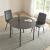Masa bucatarie Lindesberg 100x75cm gri efect stejar negru rotunda [en.casa] HausGarden Leisure