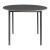 Masa bucatarie Lindesberg 100x75cm gri efect stejar negru rotunda [en.casa] HausGarden Leisure