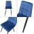 Set 2 scaune bucatarie Lexnitz albastru inchis negru [en.casa] HausGarden Leisure