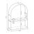 Raft de perete Merikarvia 65x52x15cm negru [en.casa] HausGarden Leisure