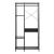 Garderobenständer Brønnøy 182x90x46cm Schwarz [en.casa] HausGarden Leisure