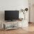 Set 2 masute TV Dyrøy otel alb stejar gri [en.casa] HausGarden Leisure