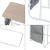 Masuta laptop Dyrøy 56x48x37cm alb stejar gri [en.casa] HausGarden Leisure