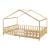 Pat casuta copii cu grilaj protectie Treviolo 200x120cm lemn natur [en.casa] HausGarden Leisure