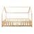 Pat casuta copii Sisimiut 200x140cm lemn natur [en.casa] HausGarden Leisure