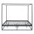 Pat baldachin Kristianstad 200x180cm otel negru [en.casa] HausGarden Leisure