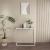 Masa consola Austevoll 90x30x80cm otel alb [en.casa] HausGarden Leisure