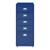 Dulap birou Kokar 69x28x41cm albastru mobil cu 5 sertare [en.casa] HausGarden Leisure