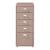 Dulap birou Kokar 69x28x41cm maro deschis mobil cu 5 sertare [en.casa] HausGarden Leisure