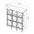 Dulap metalic Rautavaara 100x90x40cm gri deschis cu 9 usi [en.casa] HausGarden Leisure