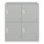 Dulap metalic Rautavaara 100x90x40cm gri deschis cu 4 usi [en.casa] HausGarden Leisure