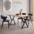 Set 2 buc picioare masa Karvia 72x55x7cm otel negru [en.casa] HausGarden Leisure