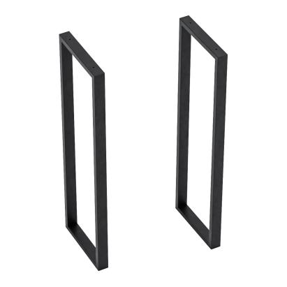 Set 2 buc picioare masa Kauniainen 87x27x4cm otel negru [en.casa] HausGarden Leisure