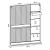Organizator de perete Westre 70x60x11cm negru [en.casa] HausGarden Leisure