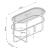 Masuta cafea Kumla 90x42,5x46cm negru [en.casa] HausGarden Leisure