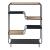 Raft de sine statator Kristiansand 101x80x30cm negru/efect lemn stejar [en.casa] HausGarden Leisure