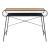 Birou Krødsherad 76x106x46cm negru/efect lemn stejar [en.casa] HausGarden Leisure