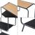 Masa consola Krødsherad 83x102x36cm negru/efect lemn stejar [en.casa] HausGarden Leisure