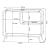 Masa consola Krødsherad 83x102x36cm negru/efect lemn stejar [en.casa] HausGarden Leisure