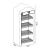 Sera gradina Chaam 158x69x49cm alb cu 4 rafturi [en.casa] HausGarden Leisure