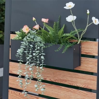 Jardiniera Achtkarspelen 50x12x15cm antracit [en.casa] HausGarden Leisure