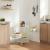 Carucior servire la masa Sunndal 64,5x27x27cm alb cu 3 cosuri [en.casa] HausGarden Leisure