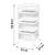 Carucior servire la masa Sunndal 64,5x27x27cm alb cu 3 cosuri [en.casa] HausGarden Leisure