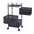 Carucior servire la masa Sunndal 64,5x27x27cm negru cu 3 cosuri [en.casa] HausGarden Leisure