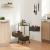 Carucior servire la masa Sunndal 64,5x27x27cm negru cu 3 cosuri [en.casa] HausGarden Leisure