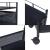 Carucior servire la masa Sunndal 64,5x27x27cm negru cu 3 cosuri [en.casa] HausGarden Leisure