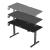 Birou inaltime reglabila Stryn otel 140x60cm negru [pro.tec] HausGarden Leisure
