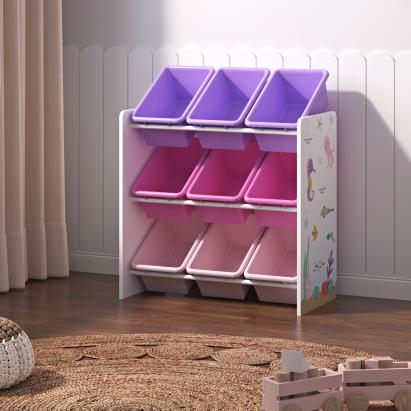 Raft copii Muxia 60x62x26,5cm motiv ocean alb roz lila [en.casa] HausGarden Leisure
