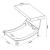 Sezlong dublu Avigliano 200x173x146cm gri [casa.pro] HausGarden Leisure