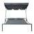 Sezlong dublu Avigliano 200x173x146cm gri [casa.pro] HausGarden Leisure