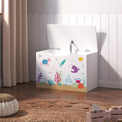Cutie pentru jucarii Oleiros 40x60x30cm motiv ocean [en.casa] HausGarden Leisure