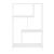 Raft de sine statator Reisjärvi 115x75x35cm otel alb mat [en.casa] HausGarden Leisure