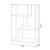 Raft de sine statator Reisjärvi 115x75x35cm otel alb mat [en.casa] HausGarden Leisure