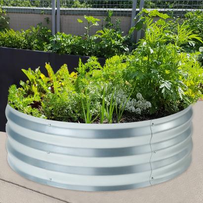 Jardiniera gradina Andrano 91,5x30,5cm otel [casa.pro] HausGarden Leisure