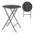 Masa pliabila Mark 60x74cm negru efect ratan [en.casa] HausGarden Leisure